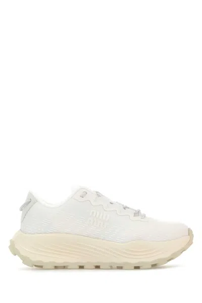 Miu Miu White Fabric Sneakers