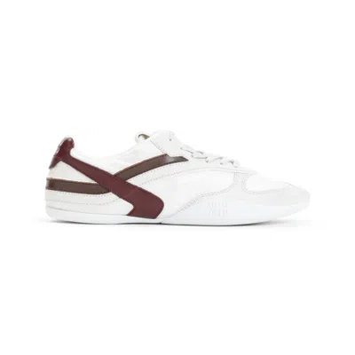 Miu Miu White Lace-up Sneakers
