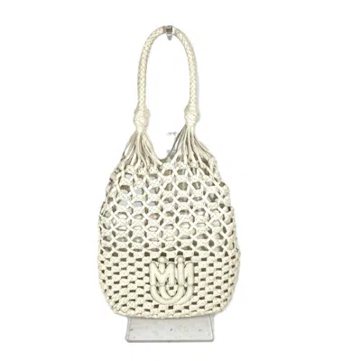 Pre-owned Miu Miu White Leather Beach Bag Shoulder Bag ()