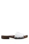 Miu Miu Leather Logo Slide Clogs