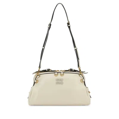 Miu Miu White Leather Clutch
