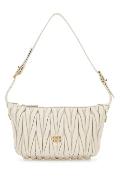 Miu Miu White Leather Handbag