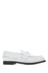 MIU MIU WHITE LEATHER LOAFERS