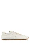 Miu Miu White Leather Plume Sneakers