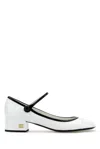 Miu Miu White Leather Pumps In White