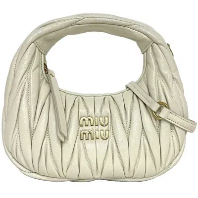Pre-owned Miu Miu White Leather Shoulder Bag ()