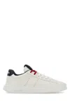 Miu Miu Leather Sneakers Contrast Heel Tab Design In White