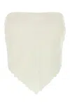 Miu Miu White Linen Blend Top In White