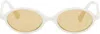 Miu Miu White Miu Regard Sunglasses In 14240d
