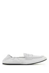 Miu Miu White Nappa Leather Loafers In White