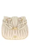 Miu Miu White Nappa Leather Pouch In White