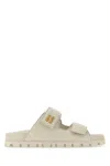 Miu Miu White Nappa Leather Slippers In White