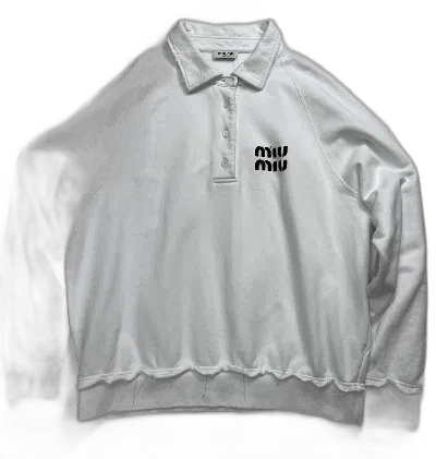 Pre-owned Miu Miu White Polo Shirt Size L