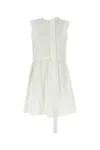 Miu Miu White Poplin Dress In White