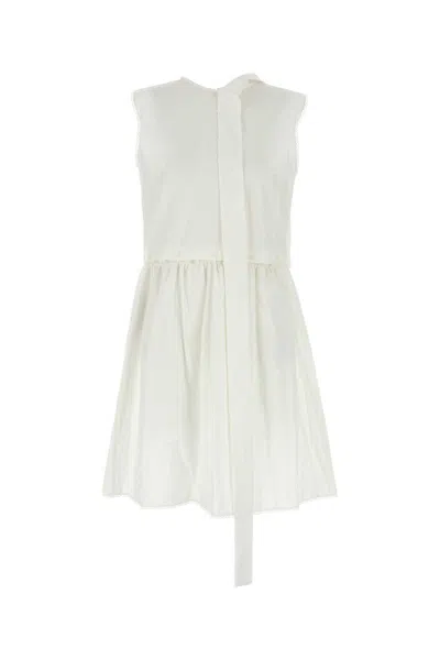 Miu Miu White Poplin Dress