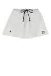 Miu Miu Poplin Mini Skirt Front Pockets Buttons In Multi