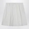 Miu Miu White Poplin Mini Skirt Women In Pink