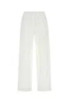 Miu Miu Women's Poplin Pyjama Pant In Bianco