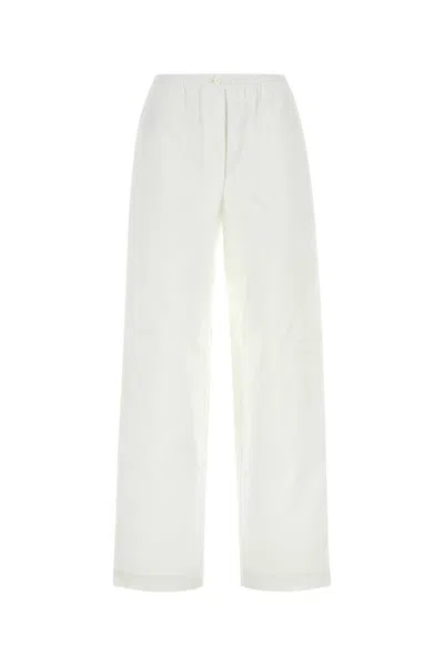 MIU MIU WHITE POPLIN PYJAMA PANT