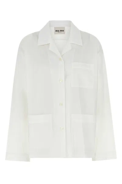 Miu Miu White Poplin Shirt