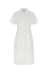 Miu Miu Poplin Dress In White