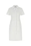 Miu Miu Poplin Dress In White