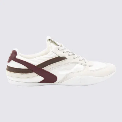 Miu Miu Women Two-tone Tech Fabric And Suede Gymnasium Sneakers In Multi