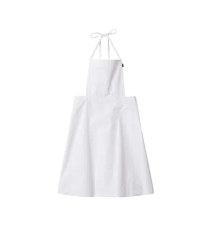 Miu Miu White Solid Halter Neck Mini Dress