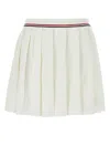 Miu Miu Stretch Terry Fabric Skirt In White