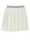 Miu Miu Stretch Terry Fabric Skirt In White