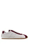 Miu Miu Women Plume Leather And Suede Sneakers In White