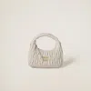 Miu Miu White Wander Matelassé Hobo Mini-bag