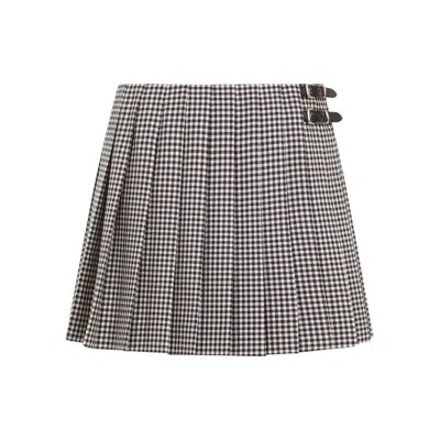 MIU MIU MIU MIU WHITE WOOL SKIRT