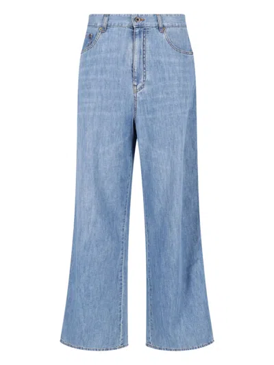 Miu Miu Wide Jeans In Blue