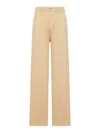 Miu Miu Wide Leg Denim Trousers In Nude