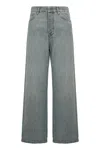 Miu Miu Wide-leg Jeans With 5 Pockets In Blue
