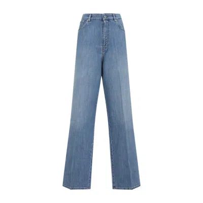 MIU MIU MIU MIU WIDE-LEG LIGHT BLUE DENIM JEANS