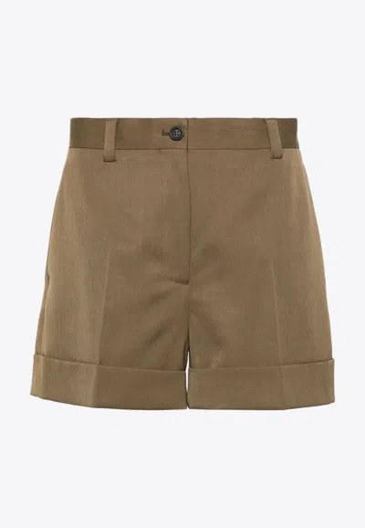 MIU MIU WIDE-LEG MINI SHORTS