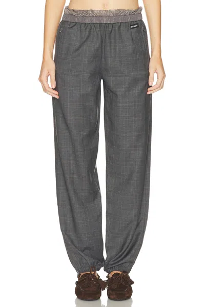 Miu Miu Wide Leg Pant In Gray