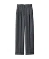 Miu Miu Prince Of Wales Check Wide Leg Wool Pants In Gray