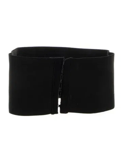Pre-owned Miu Miu Wide Waist Belt In Black