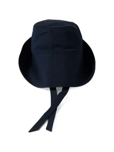 Miu Miu Wide-brimmed Poplin Bucket Hat In Blue