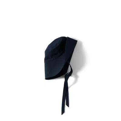 Miu Miu Wide-brimmed Poplin Bucket Hat In Navy