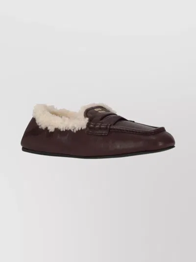 MIU MIU WINTER AVIATOR NAPPA LEATHER LOAFERS