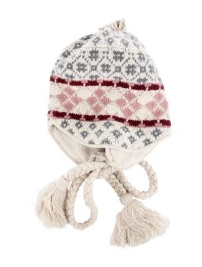 Pre-owned Miu Miu Winter Knit Hat In Neutrals