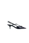 Miu Miu Buckle-embellished Slingback Pumps In Black
