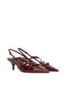 Miu Miu Leather Wing-tip Mary Jane Slingback Pumps In Purple