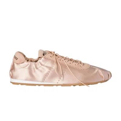 Pre-owned Miu Miu Wmns Plume Raso Sneaker 'cipria' | Pink | Women's Size 37