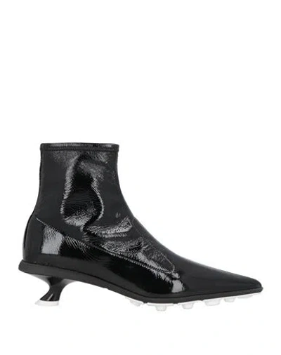 Miu Miu Woman Ankle Boots Black Size 7.5 Textile Fibers