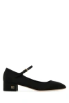 Miu Miu Logo High Heels In Black